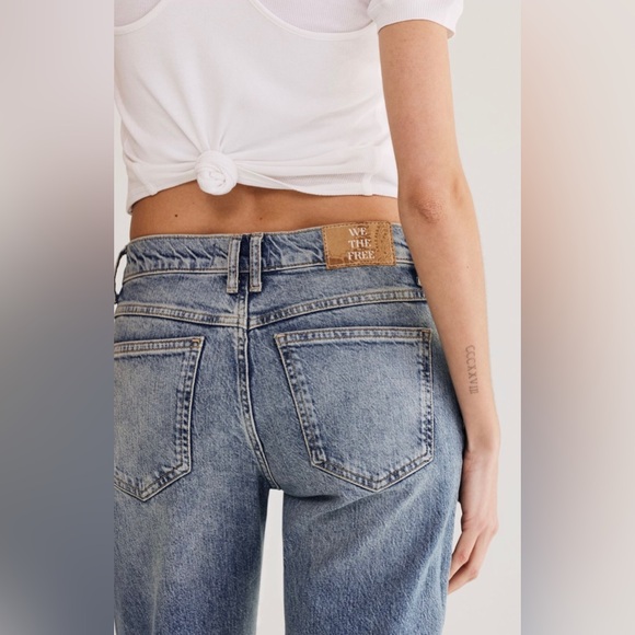 Free People/We the Free Risk Taker High Rise Straight Jeans, GUC, Sz 24, Cute!! - Picture 3 of 12